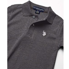 U.S. Polo Assn Boys Gray Polo Shirt NWT Short Sleeve Youth
