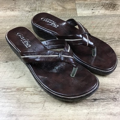 Vintage Linea Garbo Women's Size 38 US 7.5 Brown Italian Sandals