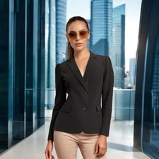 New York  Company Women's Black Stretch Blazer 6 Two Button Jacket NWT