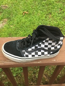 vans black and white checkered kids