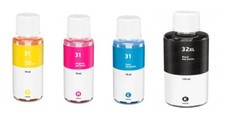 4 Pack COMPATIBLE INK REFILL FOR HP 32XL HP 31 Smart Tank Plus 551 651