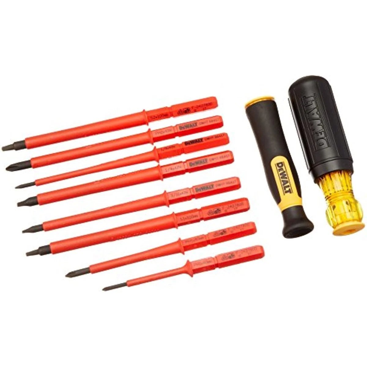 DEWALT Screwdriver Set Insulated Set Vinyl Grip 10 Piece DWHT66417