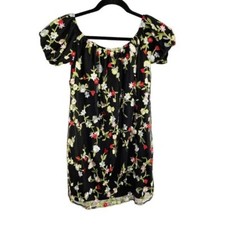 Kimchi Blue - Urban Outfitters Black Floral Embroidered Dress Women's Medium