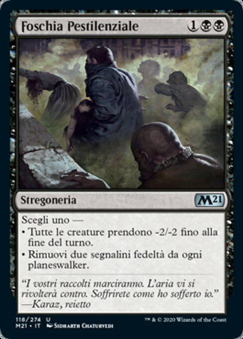 MTG M21 Pestilent Haze Extended Art Foil - Magic the Gathering