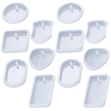 12pcs Epoxy Resin Crafts Making Mold Epoxy Resin Molds Craft Making Supplies