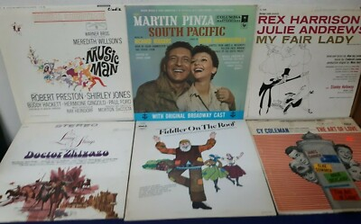 #ad Lot 6 Motion Picture Soundtrack LP 12quot; Vinyl Records Fiddler Roof Fair Lady VG $14.98