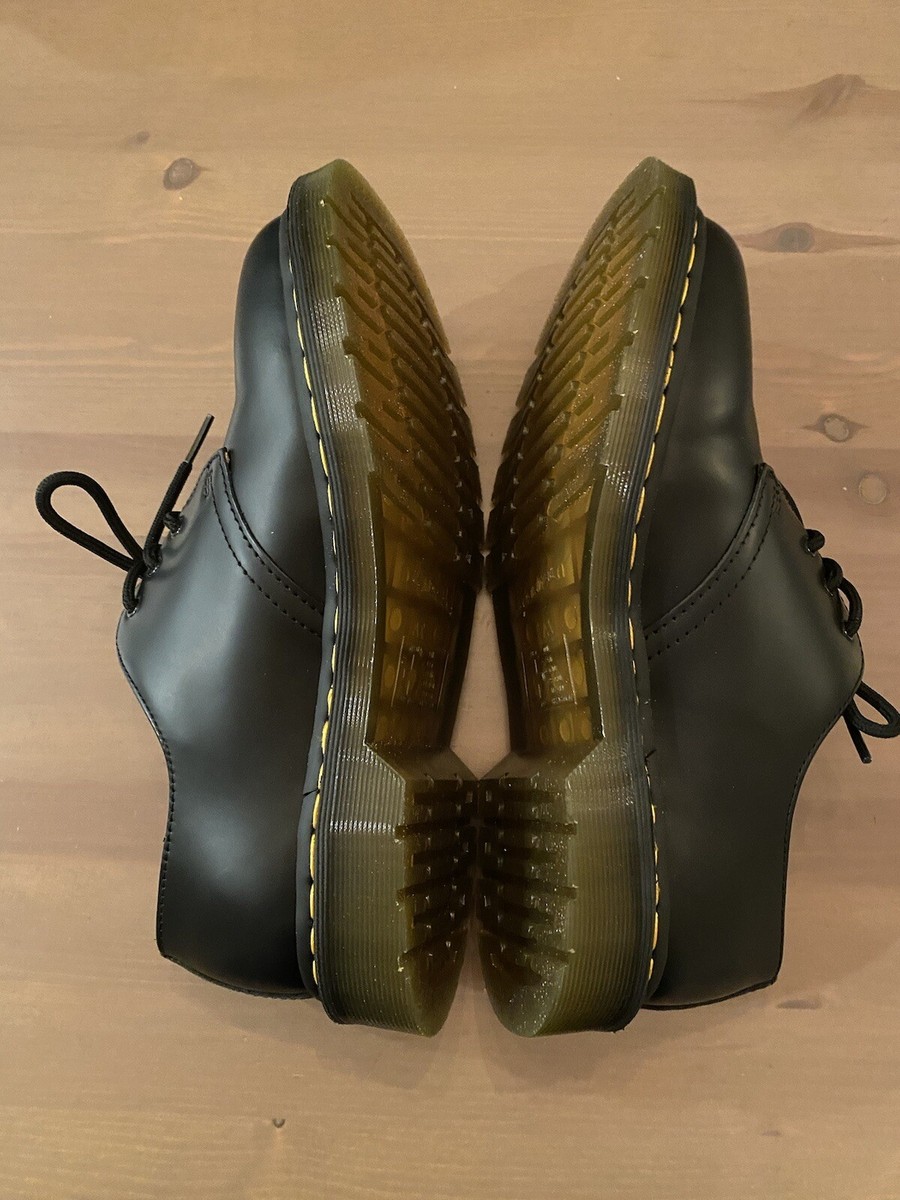Dr.Martens　ALLBLACK 3EYE　BLACK　UK8　27cm NEW Doc Dr. Martens 3-Eye Oxford Shoes Black Lug Sole Leather Sz.9