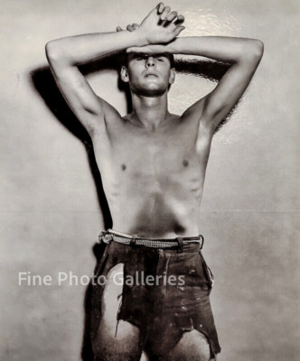 1940s Original GEORGE PLATT LYNES Vintage Male Semi Nude Man Gay Photo