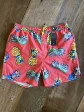 NWT Ocean Current Mens 4 Way Stretch Board Shorts Surf Pants Pineapple Sz L