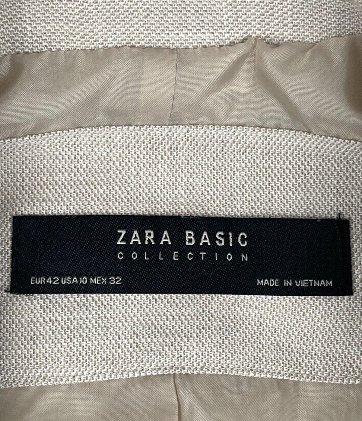 Zara Basic One Button Blazer Women's Size 10 Crea… - image 5