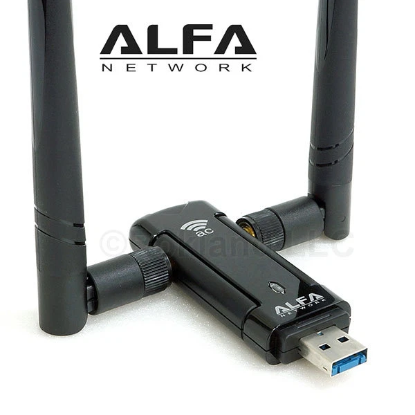 Alfa AWUS036AC 802.11ac AC1200 USB WiFi WLAN Adapter DUAL BAND Dual Antennen