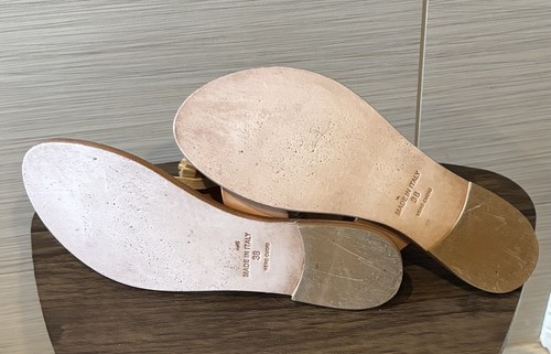 $228 Joie A La Plage Leather Flip Flop Thong Sandals Flats Shoes Worn 1x EUC!! - Picture 10 of 11