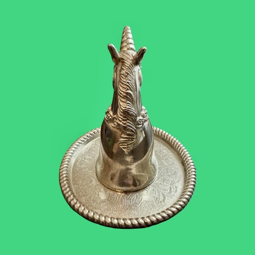 Interpur Vintage Silver Plated Unicorn Jewellery 💍 / Earrings Holder/Trinket - Bild 4 von 4