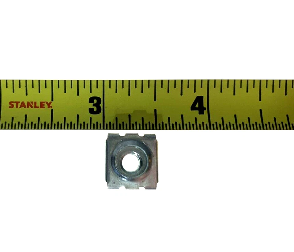 Porcas de gaiola Ford cativas tipo quadrado 10-24 parafuso tamanho 3/8" furo zinco 10 peças 212 - Imagem 2 de 4