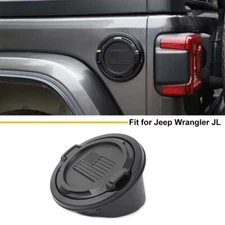 Gas Cap Cover Aluminum+ABS Fuel Door Fuel Tank Filler for 2018+ Jeep Wrangler JL
