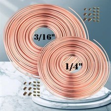 Copper Brake Line Tubing Kit 3/16" 1/4 OD 25 Ft Coil Rolls All Fittings