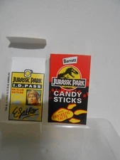 Barratts Jurassic Park  (I.D. Pass Dr Ellie Battler) Empty Sweet Pkt incl Slider