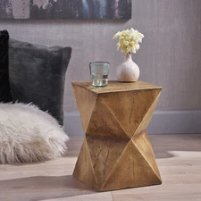 Lux Outdoor Lightweight Concrete Accent Table