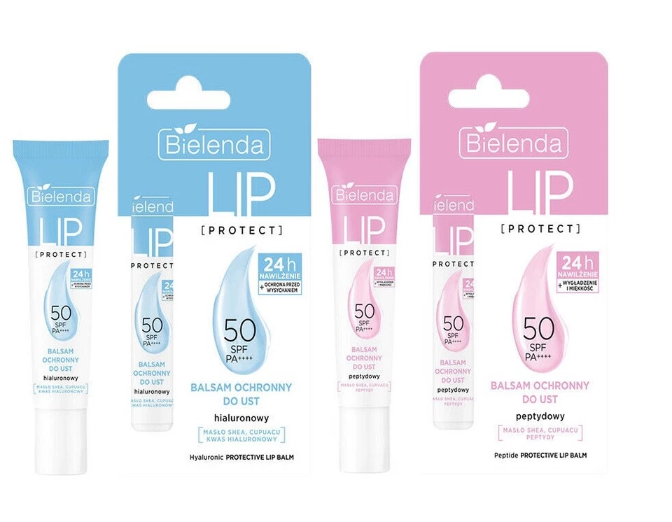 Bielenda Protective Moisturising Lip Balm SPF50 Hyaluronic or Peptide 10g