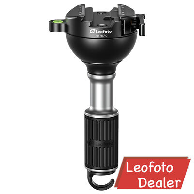 Leofoto YB-75LRC Leveling Head with Handle for 75mm Bowl/Arca+Picatinny
