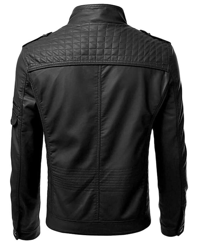 ALTRA Nuova giacca da uomo vera pelle d'agnello nera slim fit giacca da moto biker