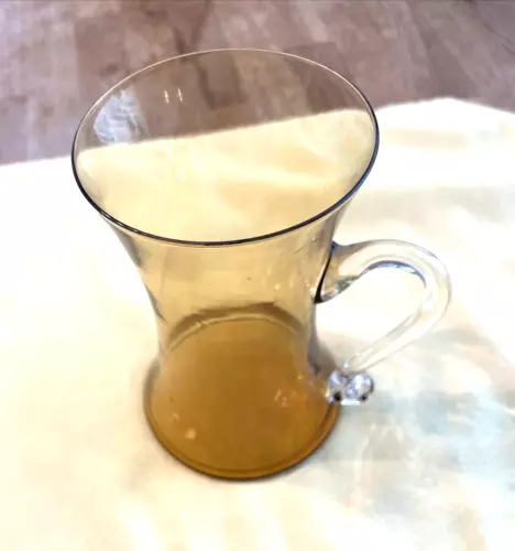 Amber Glass Cup Mug  Contemporary 5" (H) 10 oz. capacity