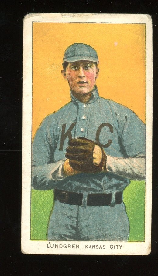 1909-11 T206 Baseball #293 Carl Lundgren (Kansas City) EPDG PR-GD