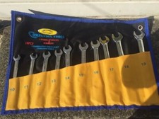 Spanner Set - 10 Piece Set 10-19mm Set Good Quality Chrome Mirror