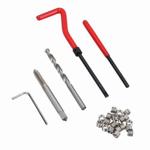 Kit de Cortador de Reparación de Grifo de Hilos M5 x 0,8 mm Helicoil 25 piezas Juego de Hilos Dañados AN075 - Imagen 3 de 6