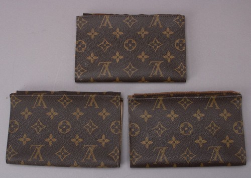 Louis Vuitton Monogram Fabric Scrap with Bucket Pouch & Accessories Pouch Auth - Picture 3 of 9