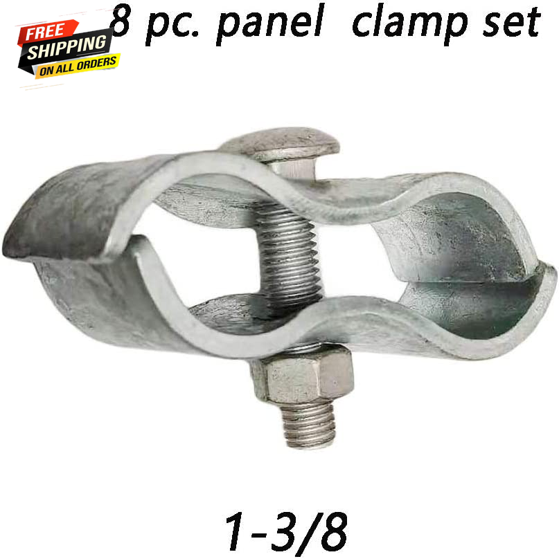 FENCE PANEL CLAMPS Chain Link Dog Kennel Clamp Pipe Panel Frames 8 Set