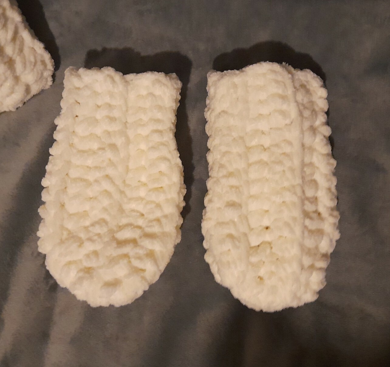 Crochet Baby Hat And Mittens. 36 Months Old. Soft Panda. Knitted