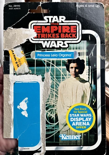 Vintage Star Wars Empire Strikes Back Princess Leia Kenner 45 Back Cardback