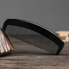 Natural Black Buffalo Horn Comb Hair Brush Genuine Fine Toothed Massage Comb