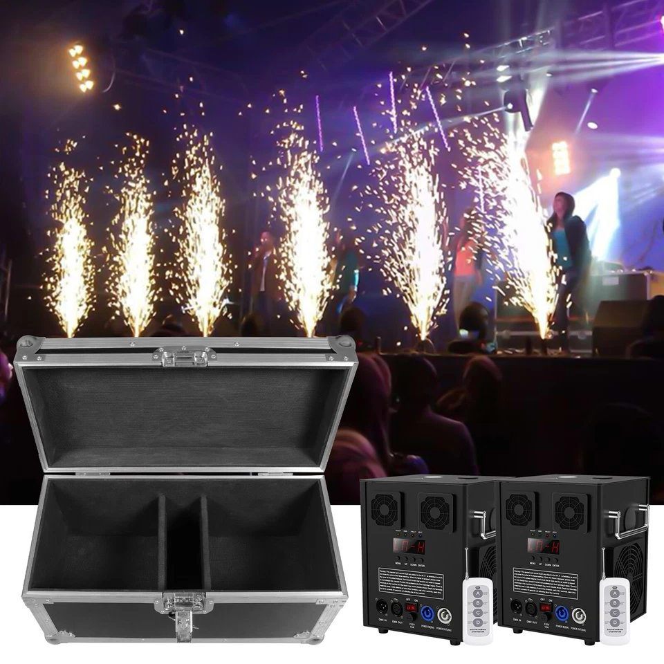 UKing 700W Cold Spark Firework Machine DJ Wedding Dmx Spark Fountain Sparkular - Image 3 of 4