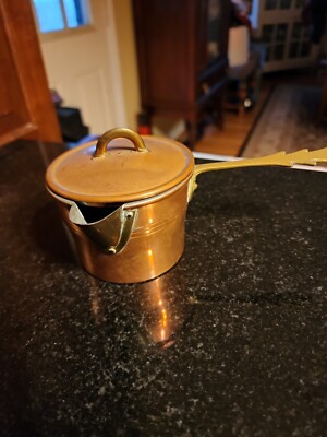 Vintqge Scandanavian H.J. Karlsson Stalboca Minature Copper Pot With Lid