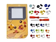 Nintendo Game Boy Original DMG Replacement Shell Pokemon PIKACHU Buttons DIY KIT