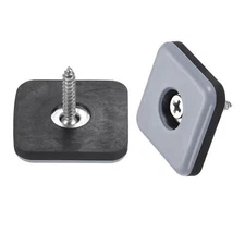 30x30x5.5mm Furniture Feet Slider Glides Screw-in Chair Leg Protector PTFE 8pcs