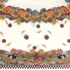 Autumn Farmcore Thanksgiving Rectangular Tablecloth 80 L X 60 W