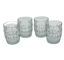 Flat Tumbler Depression Jeanette Glass Windsor Clear Diamond Pattern Vintage