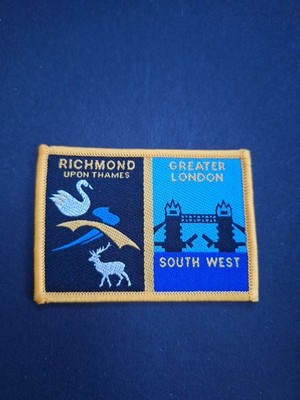 Pfadfinderabzeichen UK BEZIRK RICHMOND UPON THAMES/GREATER LONDON SÜDWESTEN doppelt