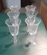 Set of 6 Imperial Glass Candlewick 7-1/4" Water Goblets