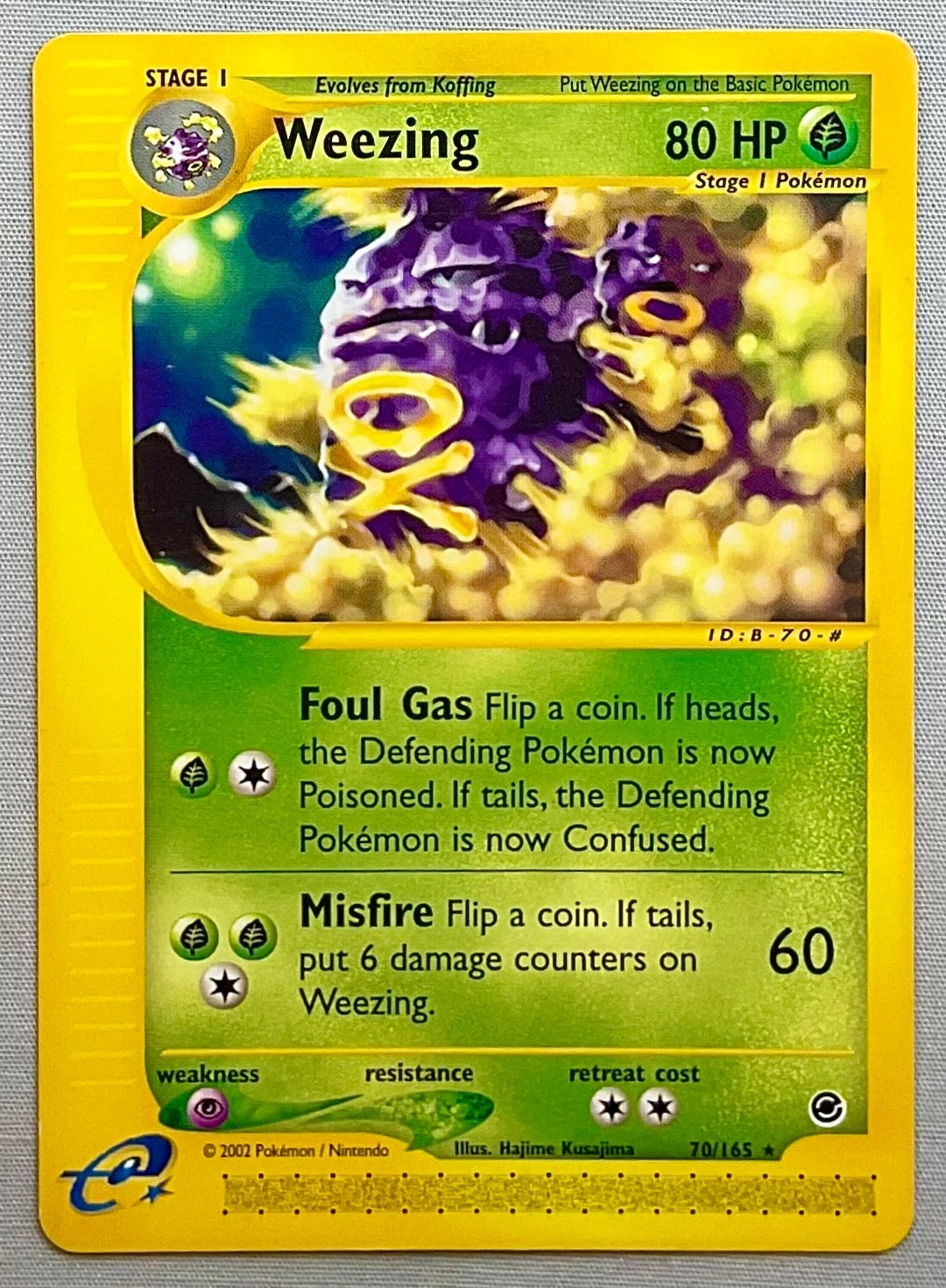 Pokémon Weezing #70/165 Non-Holo Rare - 2002 Expedition Base Set - NM or Better!