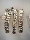 1958P WASHINGTON QUARTER 90% SILVER CH. BU BRILL. UNC. 40 COIN ROLL TYPE B REV.