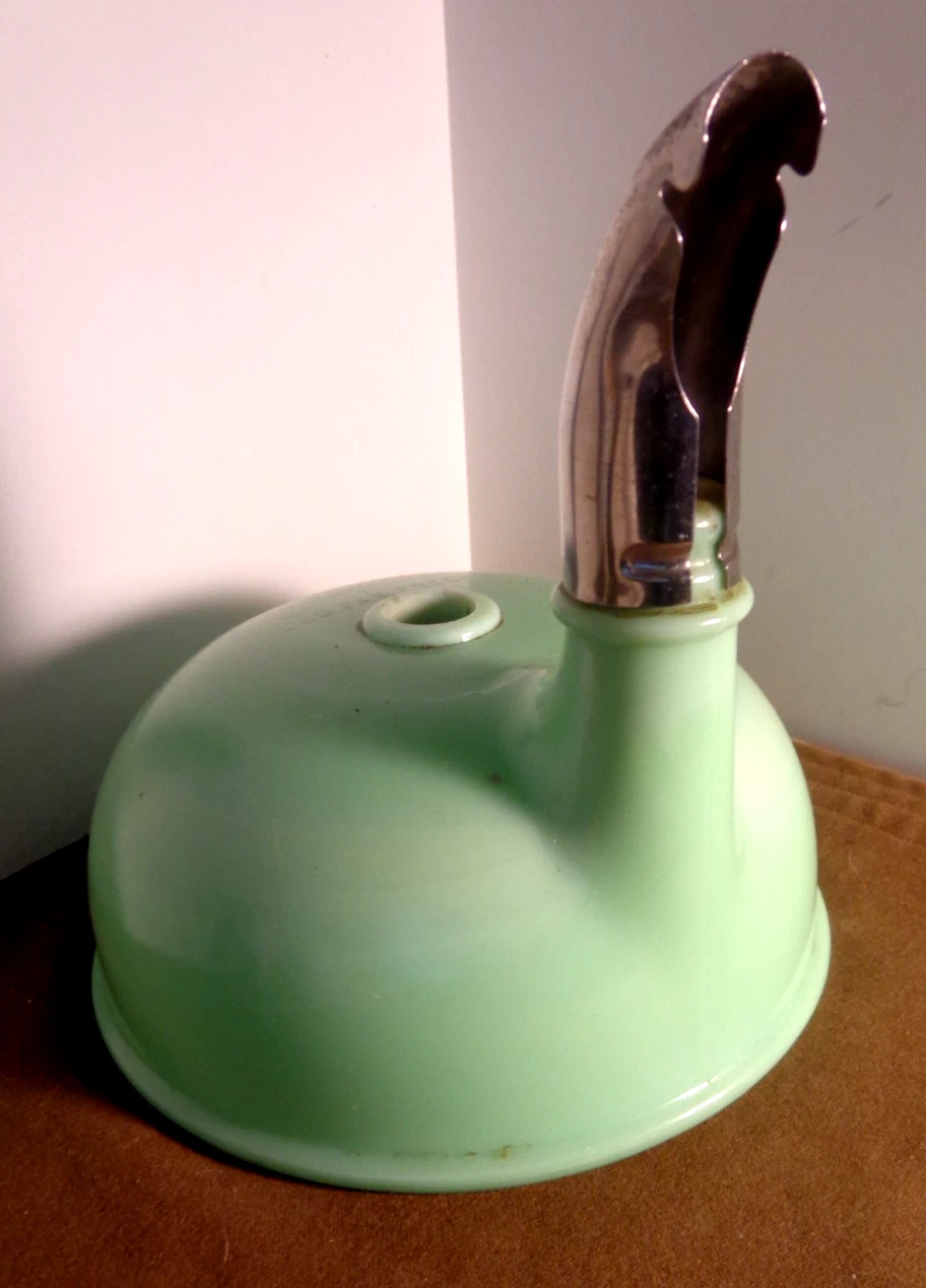 c1950 Jadeite Bowl Mixer Juicer Green Sunbeam Vintage Accessory Des Pat 87228