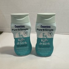 Coppertone Pure and Simple Kids Hypoallergenic Sunscreen SPF 50. 2 Bottles