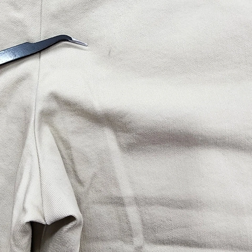 Брюки Blair женские L желтовато-коричневые хаки без застежек укороченные капри крест-накрест с вырезом подол повседневные - Изображение 3 из 4