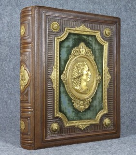 1859 PRACHTAUSGABE Friedrich Schiller KLASSIKER Leder Ganzleder 35 x 27 cm