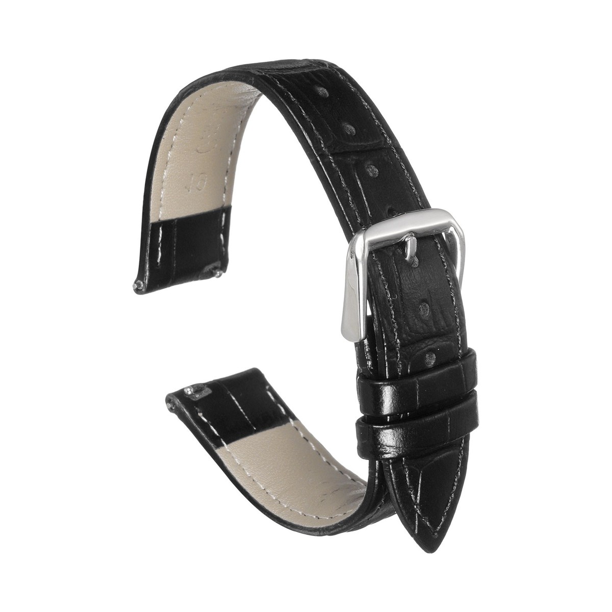Quick Release Genuine Leather Watch Band 19mm Leather Watch Strap