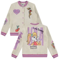 Looney Tunes Lola Bunny Varsity Bomber Jacket - Little and Big Girl Sizes 4-16